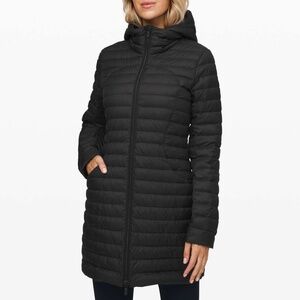 Lululemon Pack It Down Jacket, Long, Size 6, Black